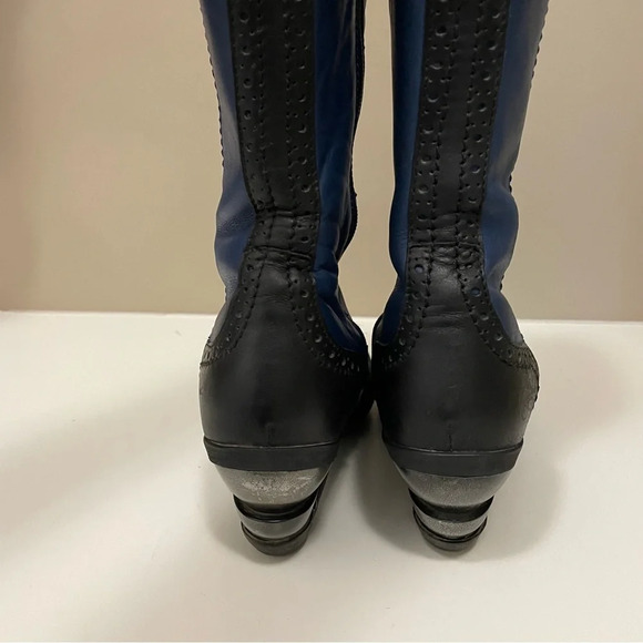 Eject Blue Leather Women’s Boot  in US 6 or EU 36 Made in Portugal - Picture 7 of 14
